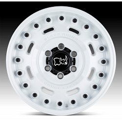 Black Rhino Axle Gloss White Custom Truck Wheels 3